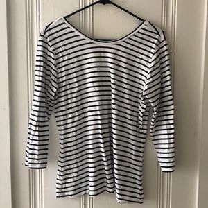 Boden Boat Neck Scoop Back Breton Top